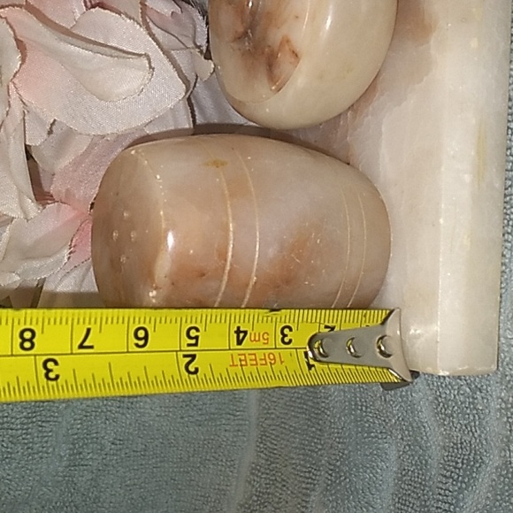 1960s Solid Marble 3 Piece Salt and Pepper Set - Picture 8 of 14